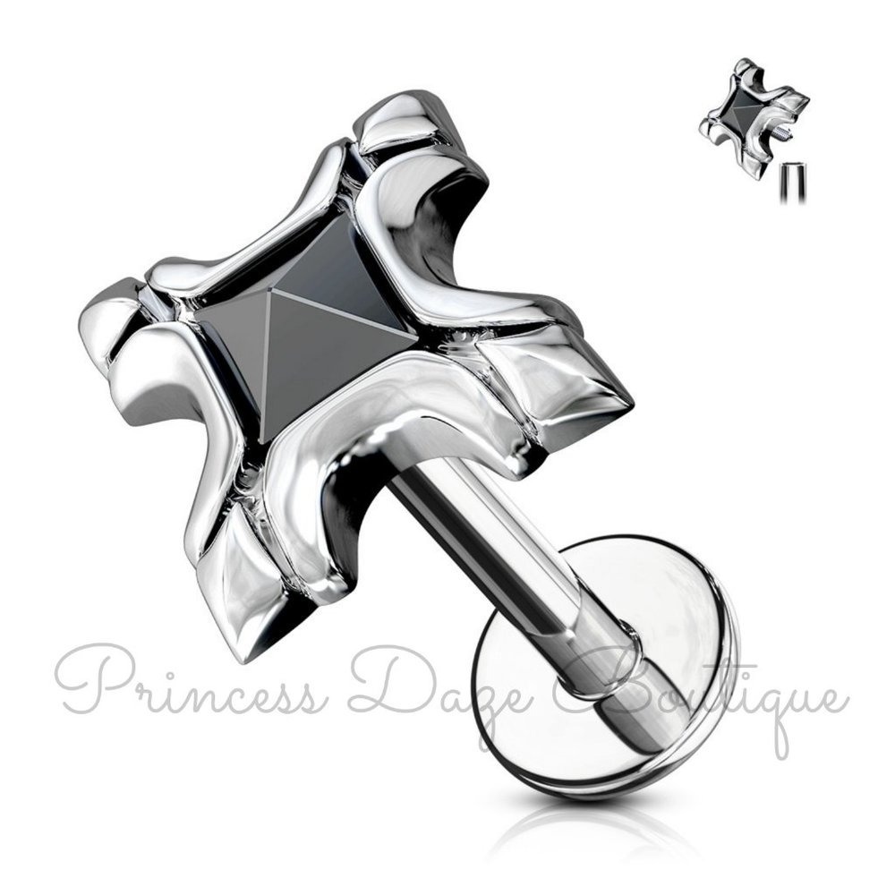 Tribal Square Labret/ Monroe/‎ Cartilage/ Tragus